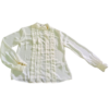 Camisa Coinage Manga Longa Off White Botões Dourados Transparência - Imagem 5